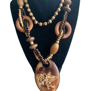 Wooden Beaded Bohemian necklace